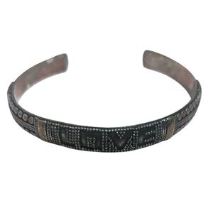 Silver "LOVE Engraved Bangle Bracelet | Adjustable